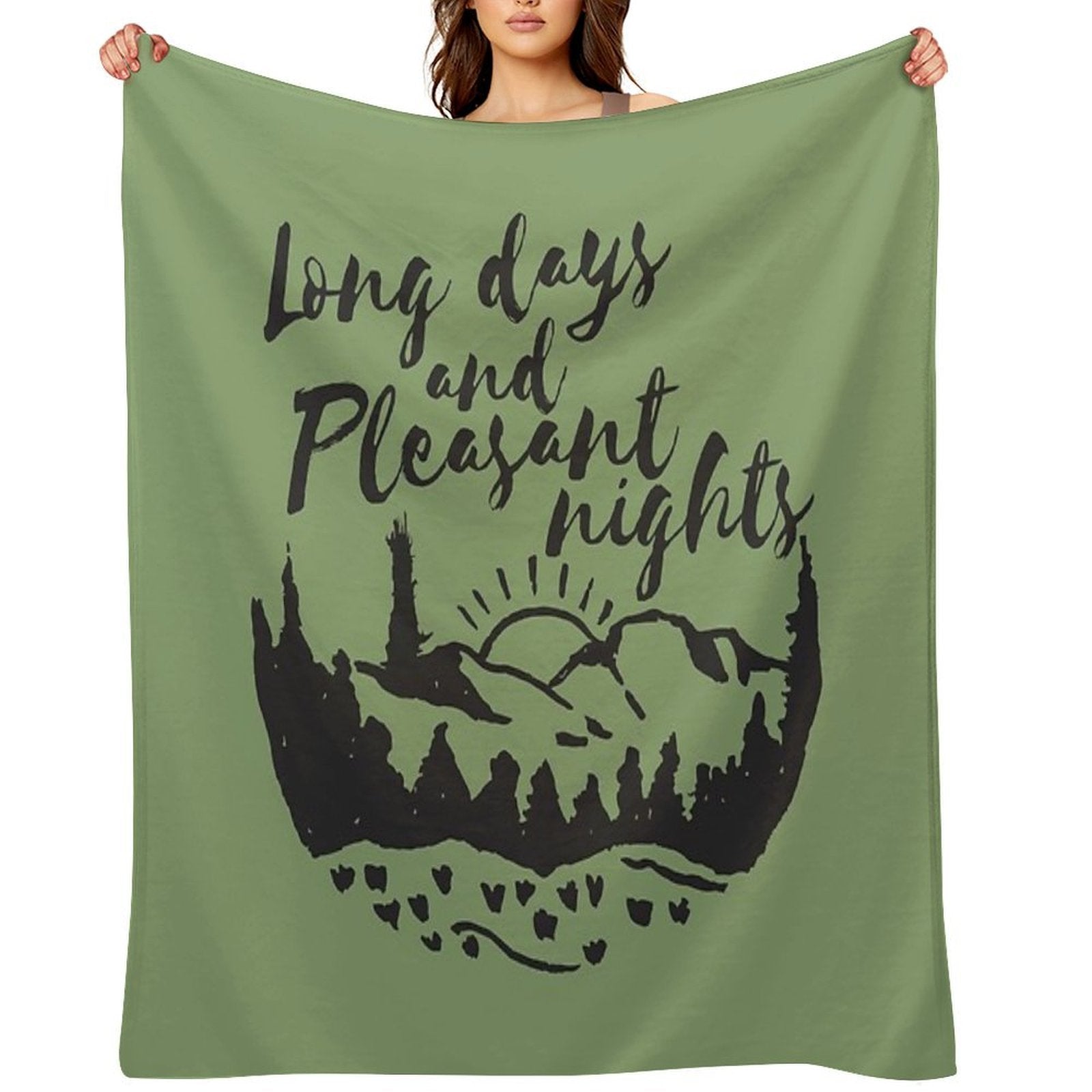 Long Days And Pleasant Nights Durable Throw Blanket