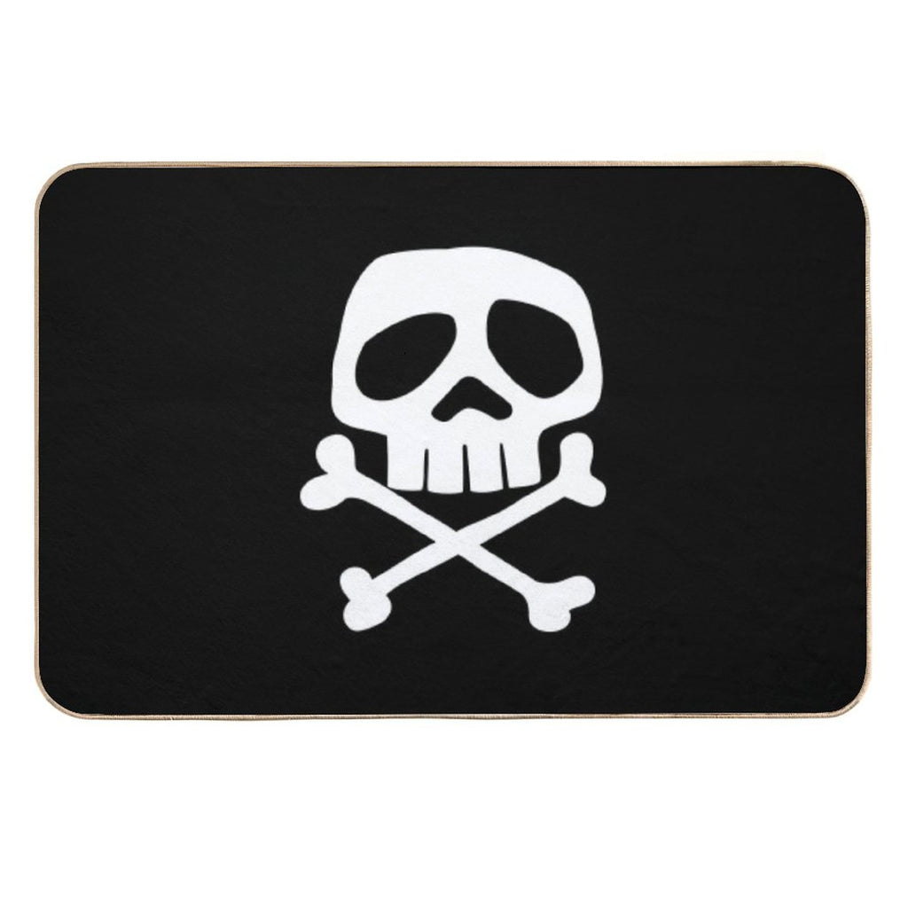 Old School Punk Rock Skull  Eco-Friendly Bath Mat