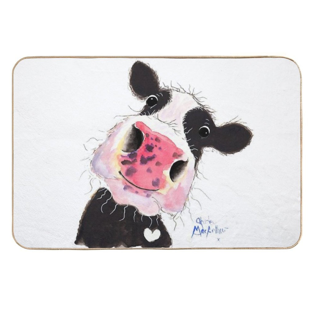 CoW PRiNT, ANiMaL PRiNT ' ARTHuR ' BY SHiRLeY MacARTHuR  Long-Lasting Bath Mat
