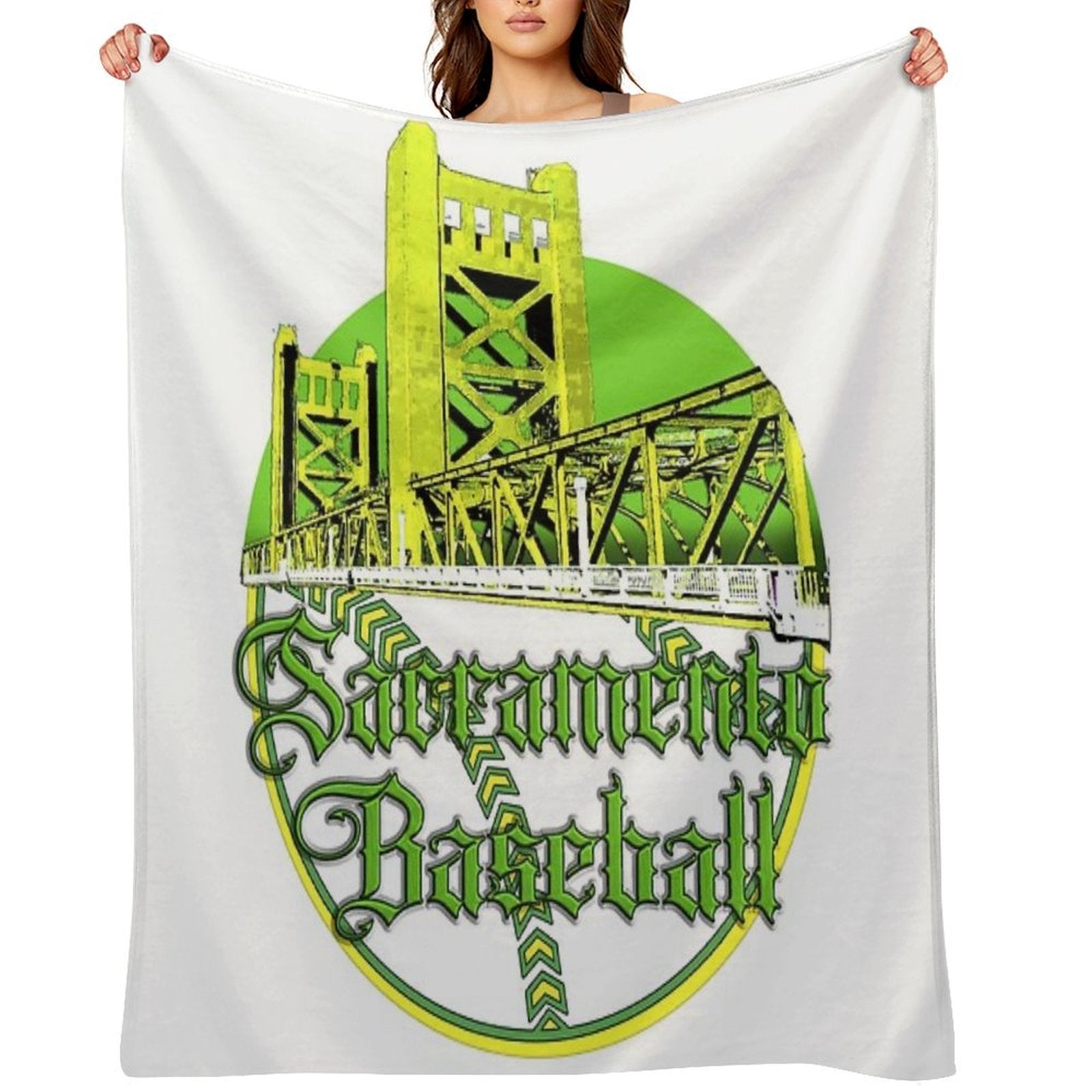 Picaflor Clothing Brand Sacramento A's Rendition Machine-washable Throw Blanket