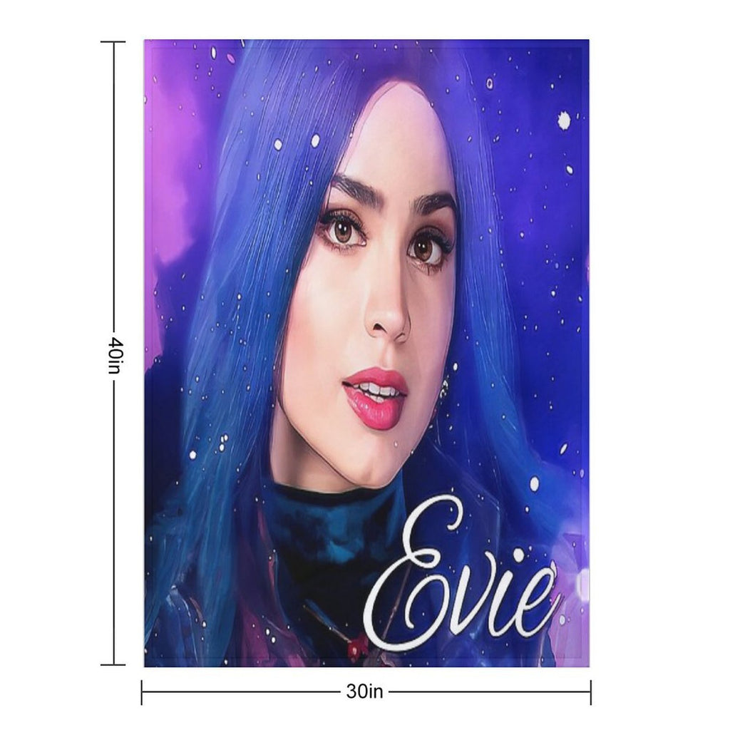 Evie Blue Princess - Descendants 3 Travel-friendly Throw Blanket