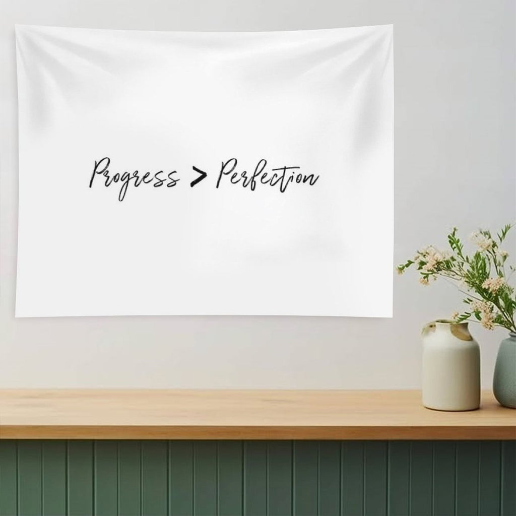 Progress Over Perfection Tapestry