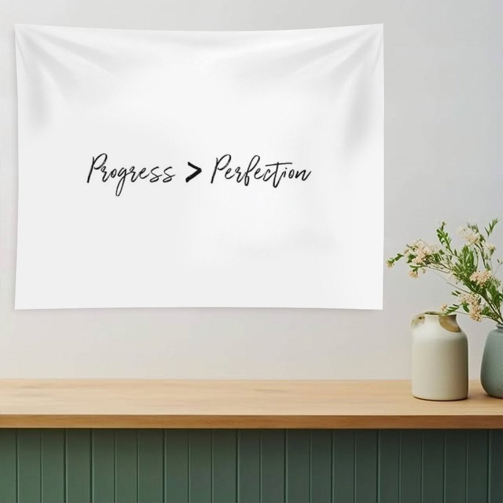 Progress Over Perfection Tapestry