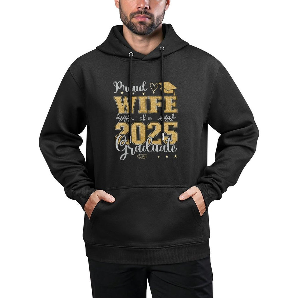 Proud Wife of A Class of 2025 Graduate for Graduation Cotton-Polyester Blend Hoodie