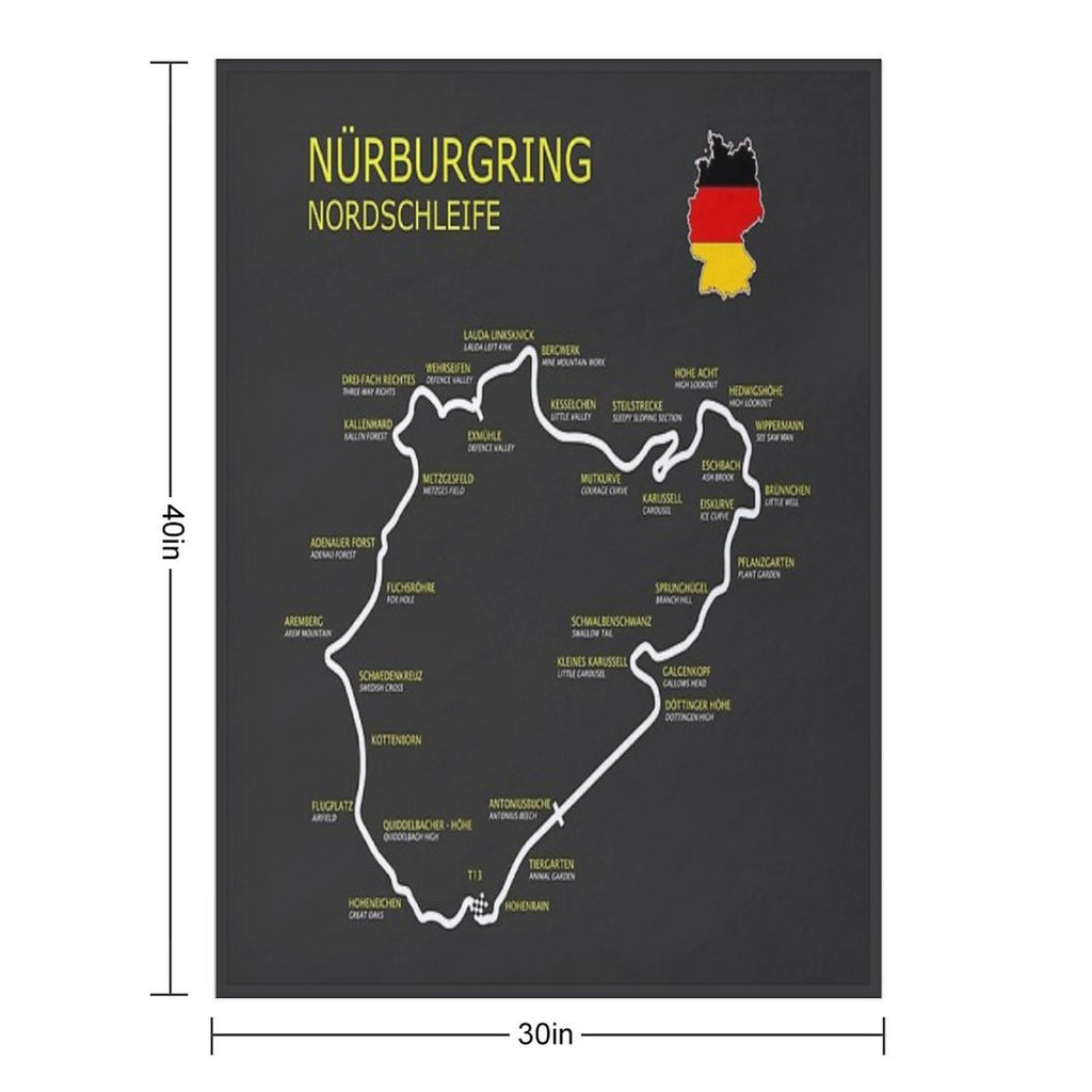 The Nurburgring Anti-pilling Throw Blanket