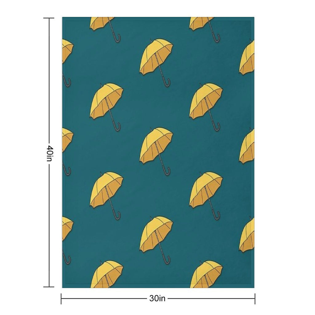 Yellow Umbrella Comfort Throw Blanket