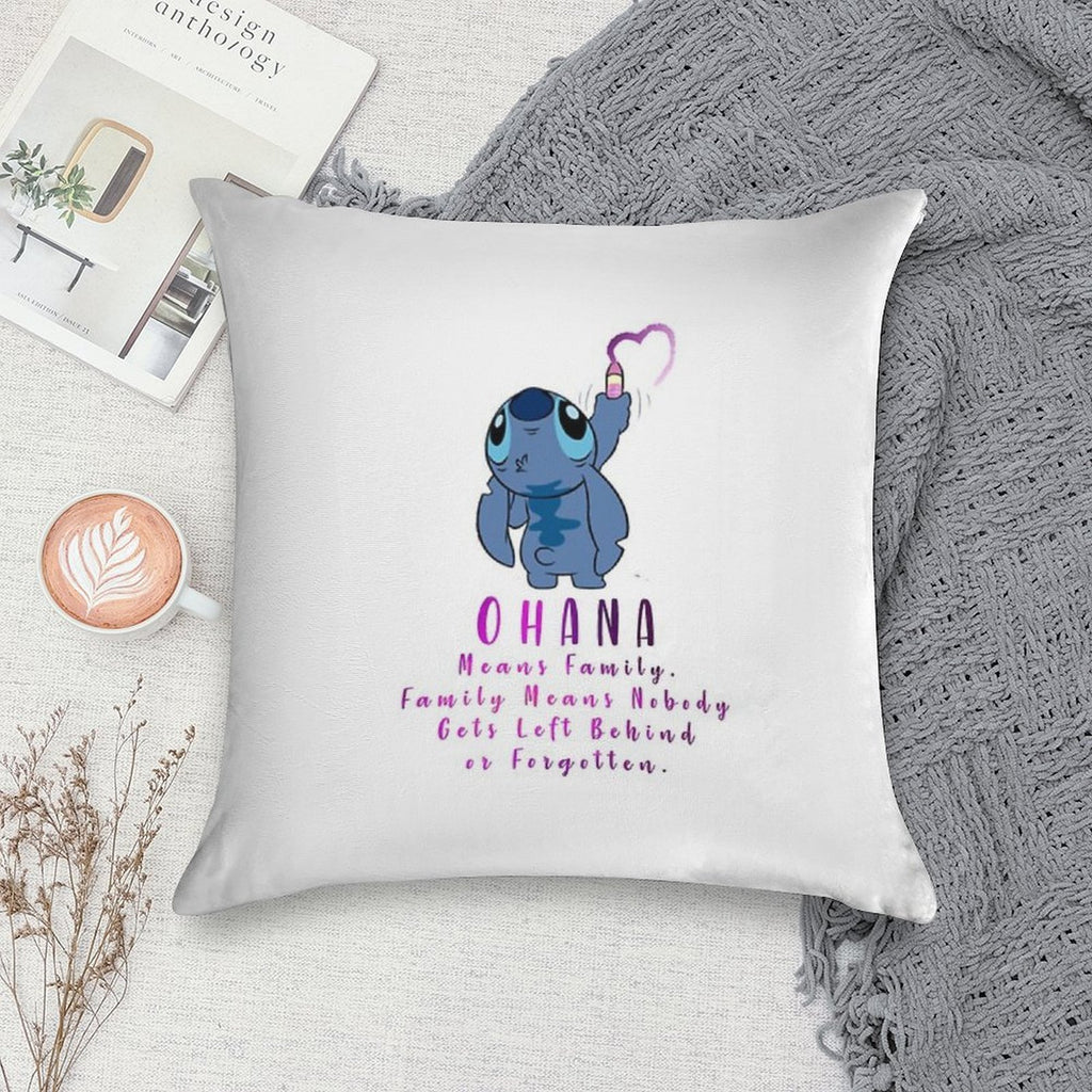 Lilo And Stitch Ohana Soft Washable Throw Pillow