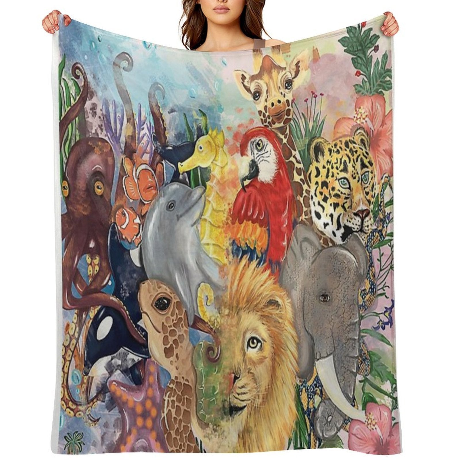 Life Collage Wrinkle-free Throw Blanket