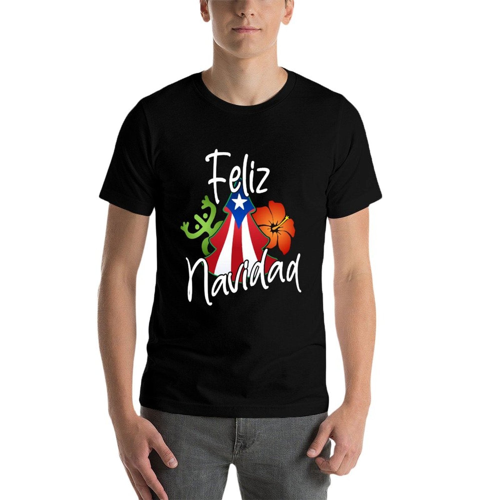 Puerto Rico Christmas Sweater Feliz Navidad Boricua  Cotton T-Shirt