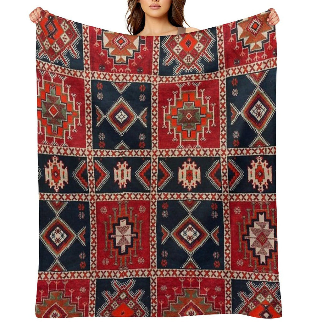 Bohemian Artwork Plush Throw Blanket