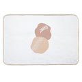 Brown Abstract Art  Fade-Resistant Bath Mat