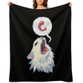 8-bit Shrimpin' Thurston The Cat Wrinkle-free Throw Blanket