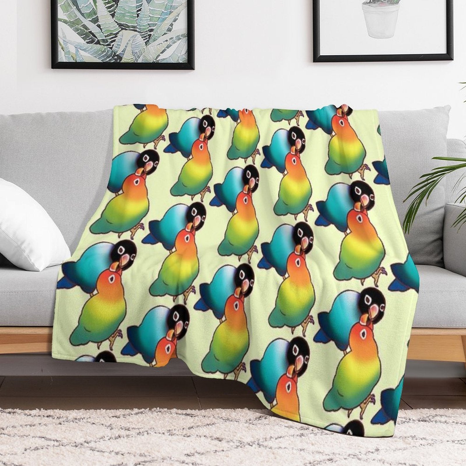 LOVEBIRDS T-SHIRTS Multi-functional Throw Blanket