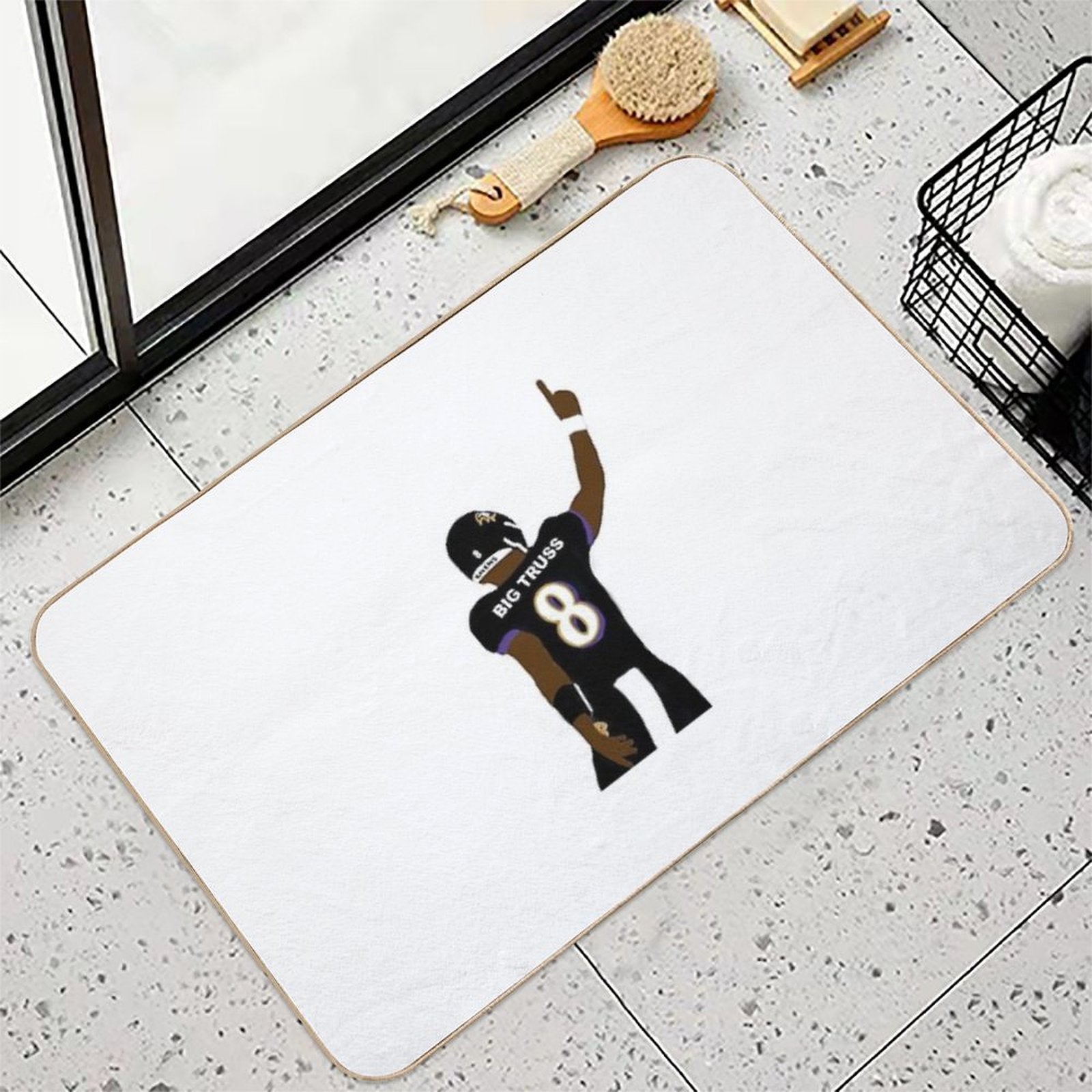 Lamar Jackson - Big Truss  Easy To Clean Bath Mat
