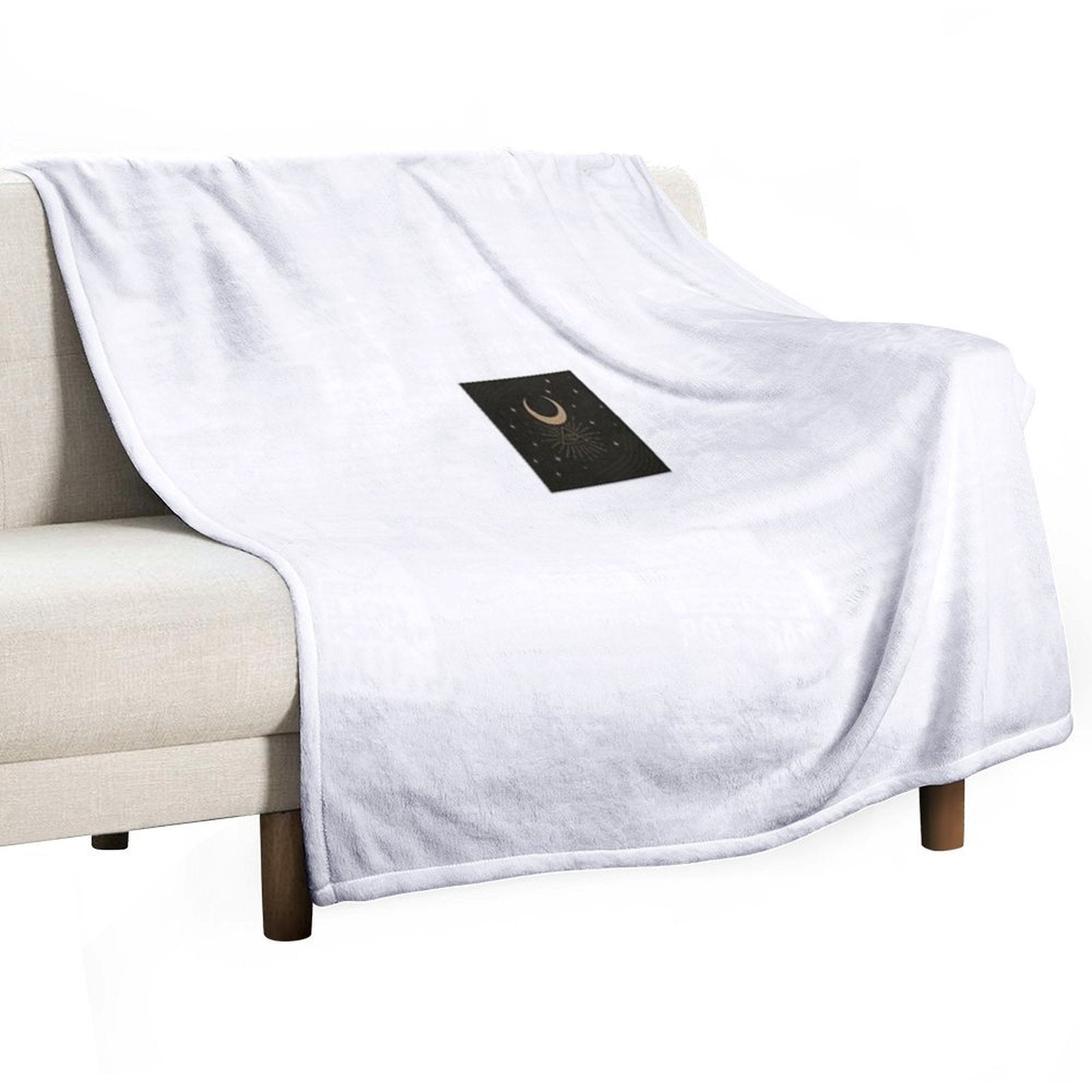 Mystical Eye & Crescent Moon Symbol Travel-friendly Throw Blanket