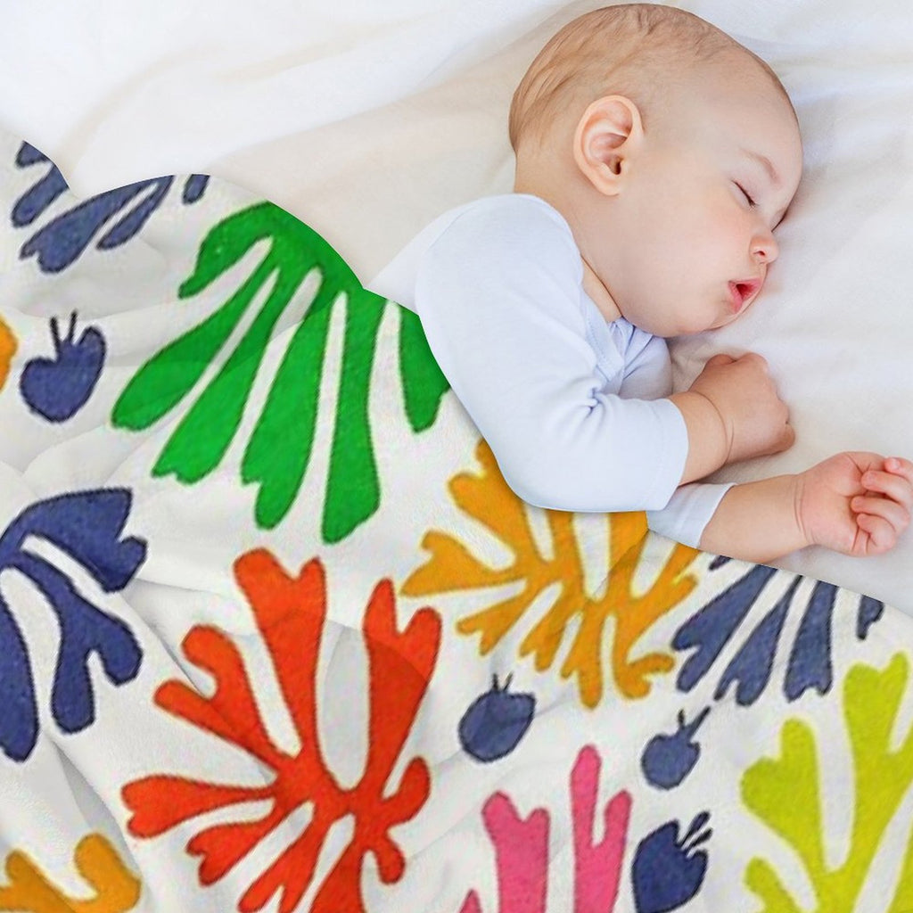 Matisse Floral Pattern Wrinkle-free Throw Blanket