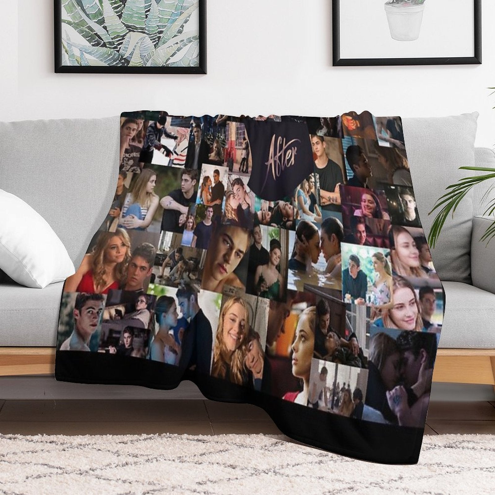 After Collage Quick-dry Throw Blanket