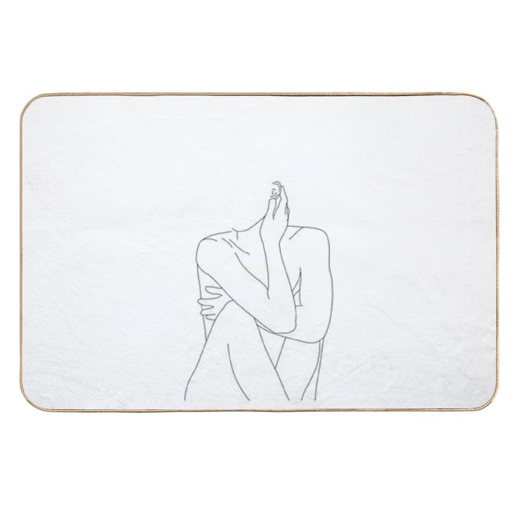 Nude Figure Illustration - Celina  Odorless Bath Mat
