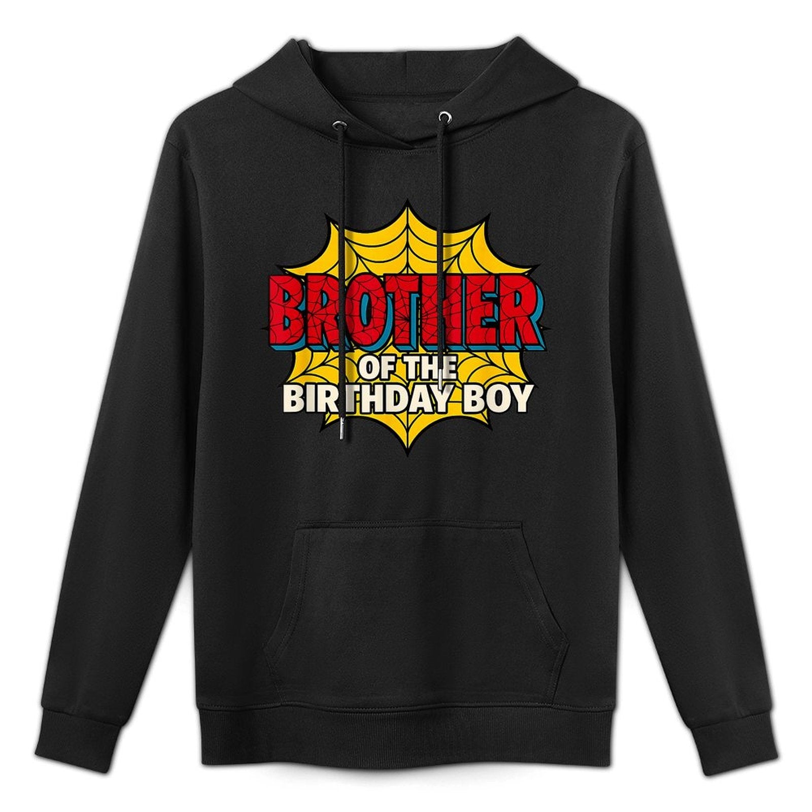 Kids Brother of The Birthday Boy Spider Theme Party Matching Unisex Design Hoodie