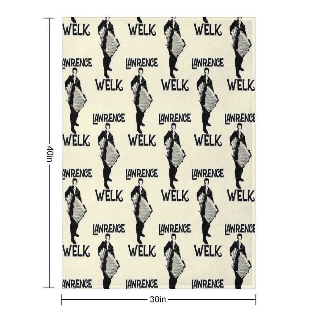 Lawrence Welk - Name - The Black Stencil Eco-conscious Throw Blanket