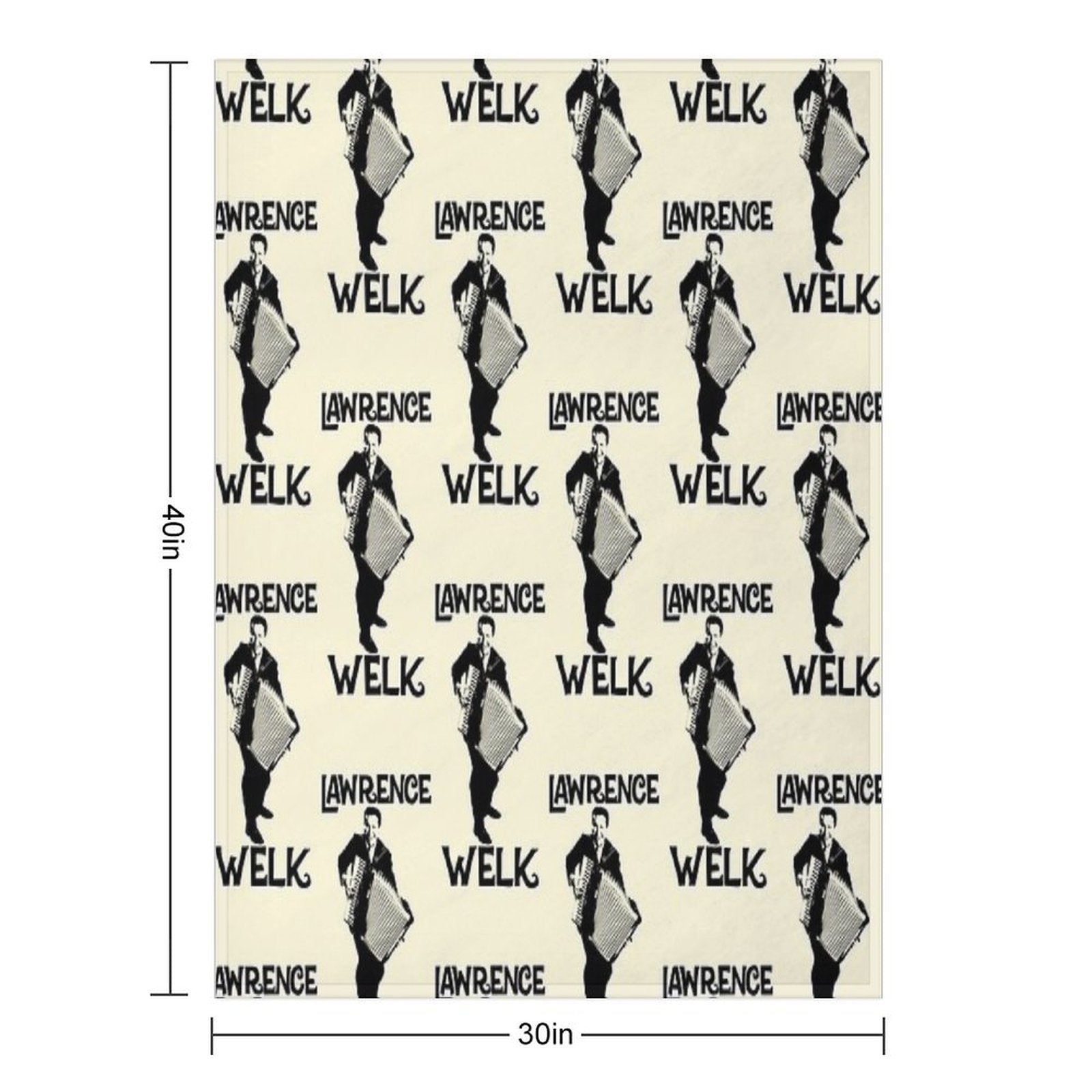 Lawrence Welk - Name - The Black Stencil Eco-conscious Throw Blanket