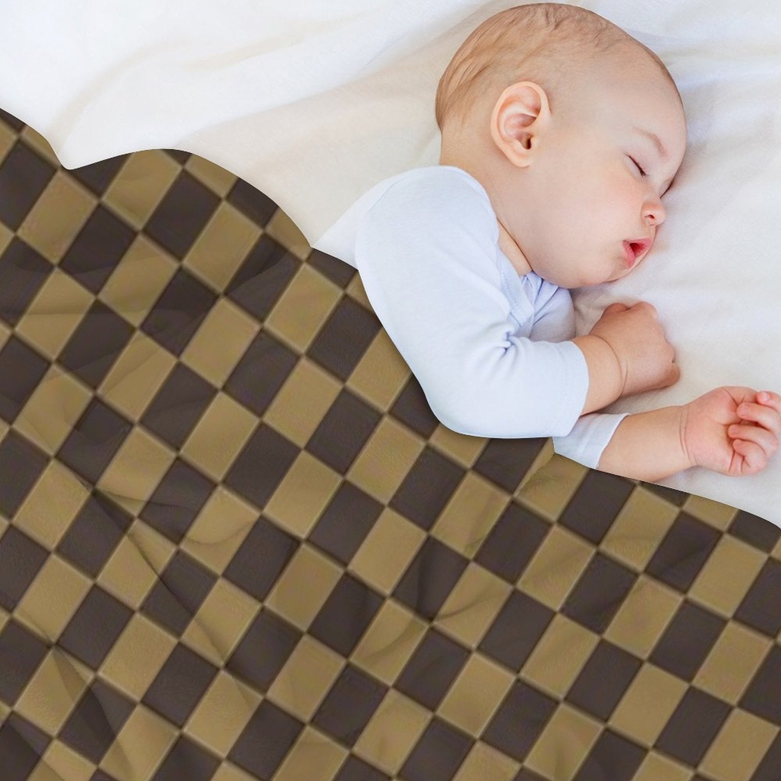 Stylish Checkered Pattern Small Squares Velvety-soft Throw Blanket