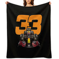 Max Verstappen 33 Formula 1  Design 3 Versatility Throw Blanket
