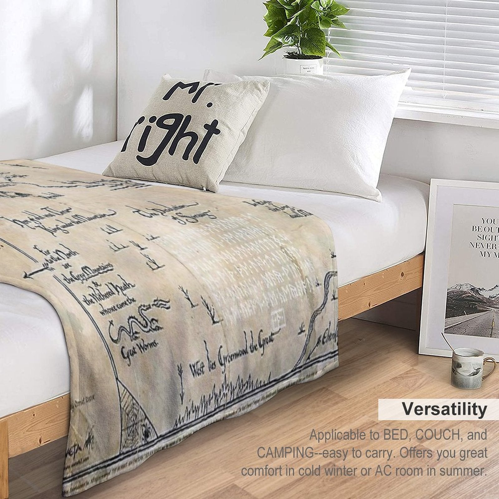 The Map of Live Multi-functional Throw Blanket