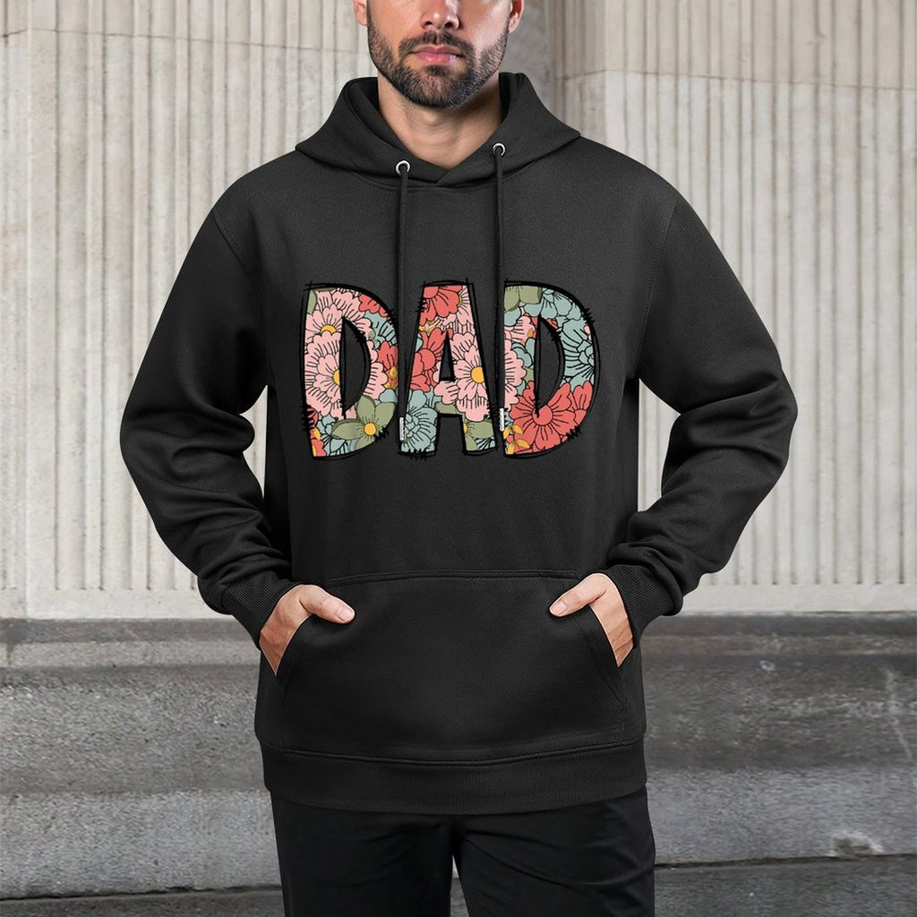 Retro Dad Colorful Flowers Groovy Daisy Flower Pilling-Resistant Hoodie