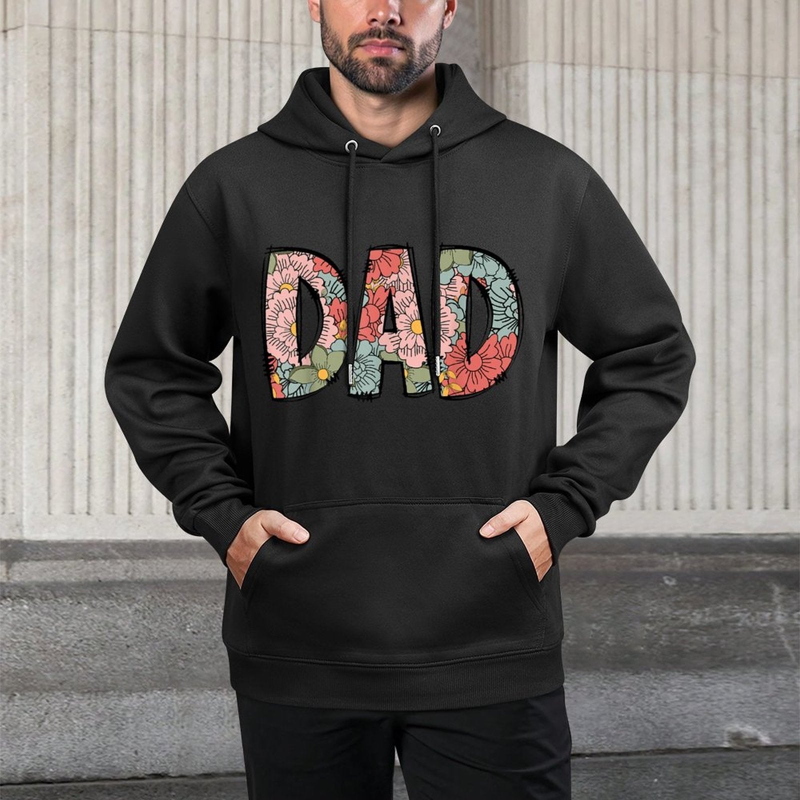 Retro Dad Colorful Flowers Groovy Daisy Flower Pilling-Resistant Hoodie