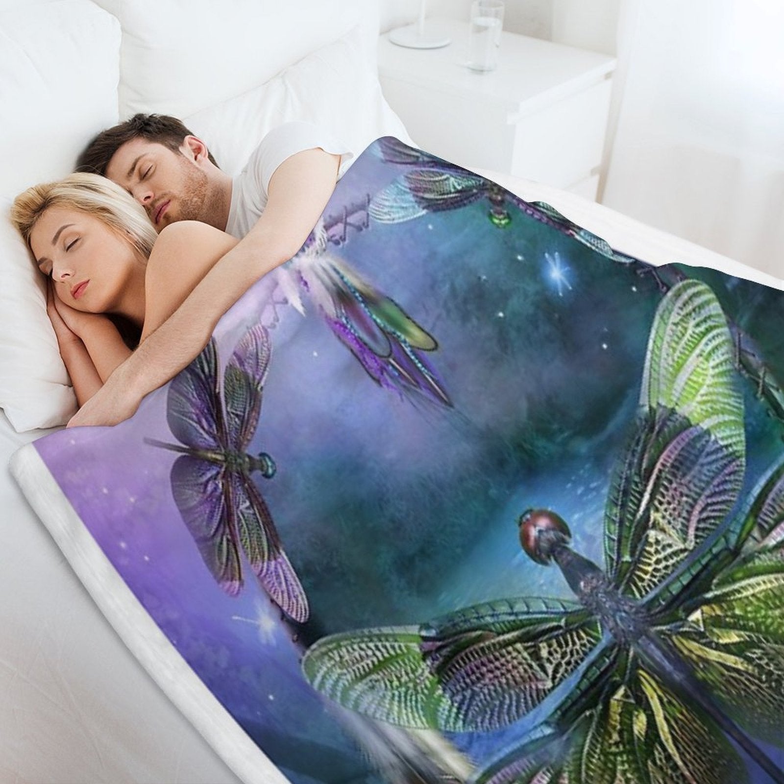 Dream Catcher - Spirit Of The Dragonfly Travel-friendly Throw Blanket