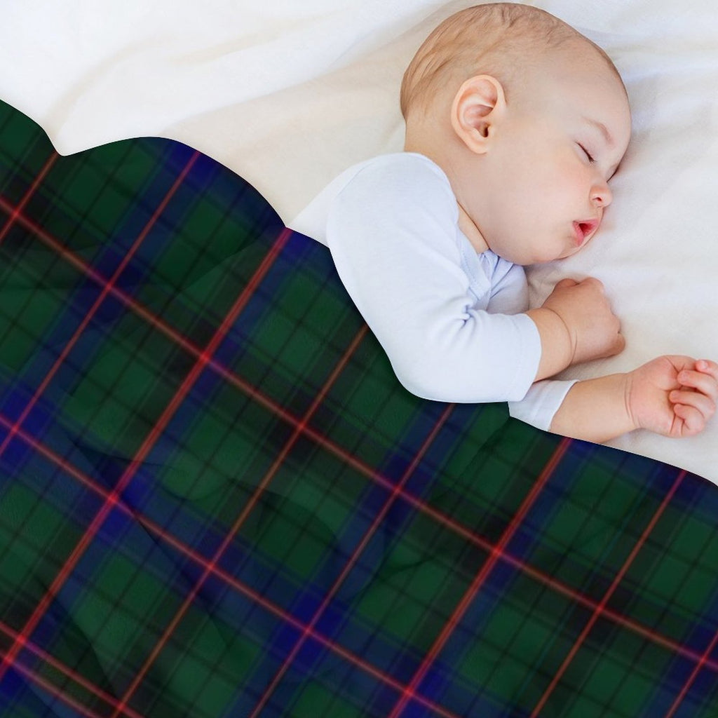 Clan Davidson Tartan Sustainable Throw Blanket