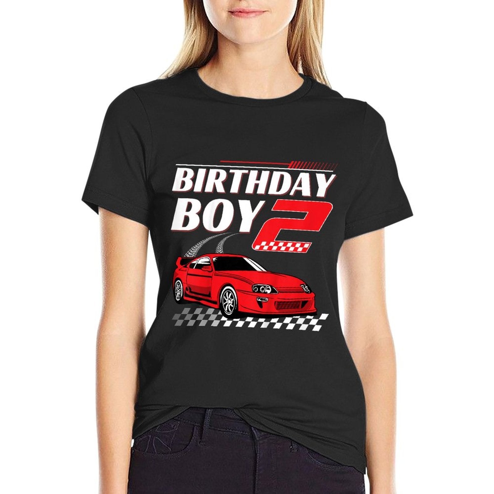 Kids Birthday Boy 2 Years Race Car 2nd Birthday Racing Car  Affordable Price T-Shirt