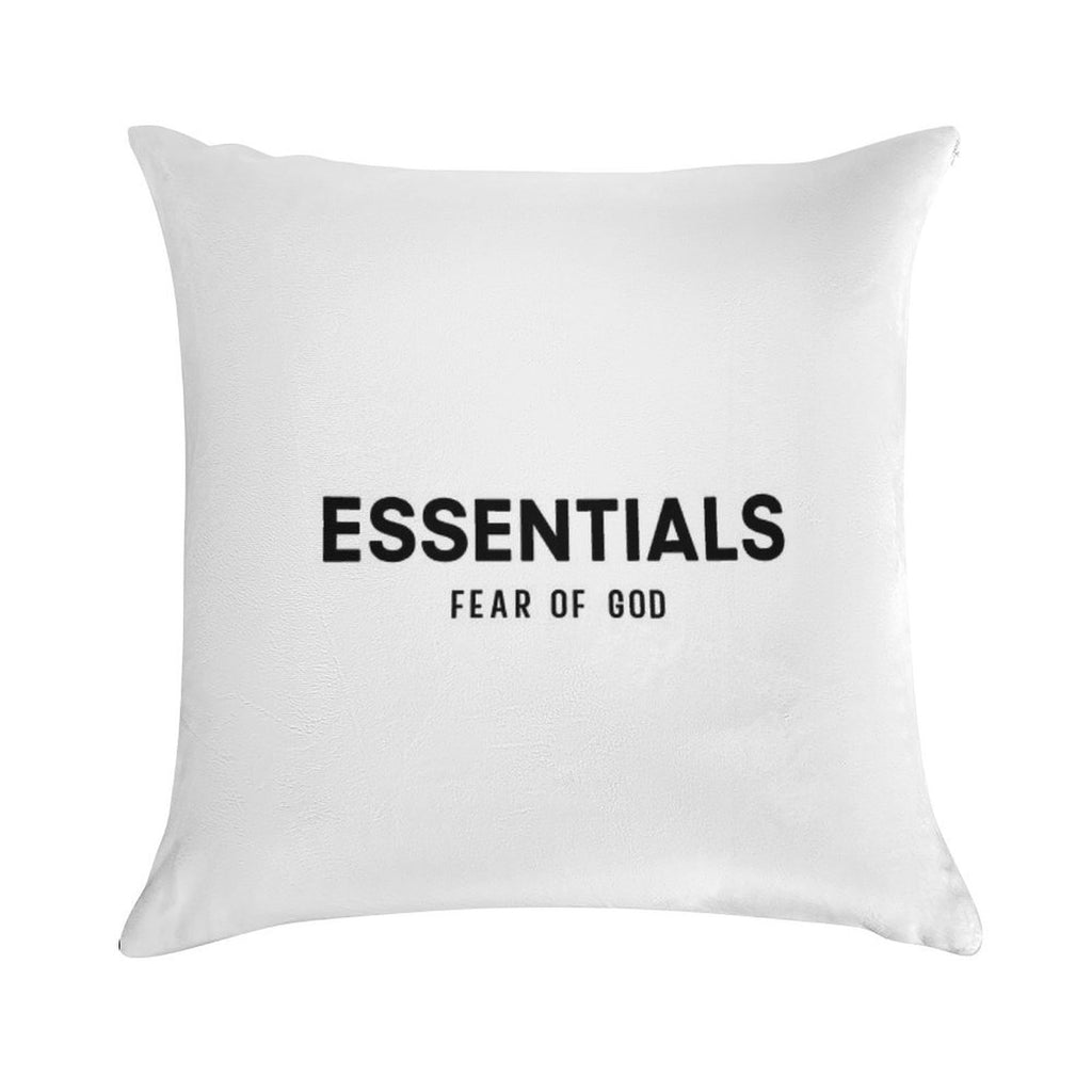 Essential Black Font Soft Washable Throw Pillow