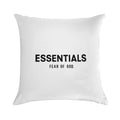 Essential Black Font Soft Washable Throw Pillow