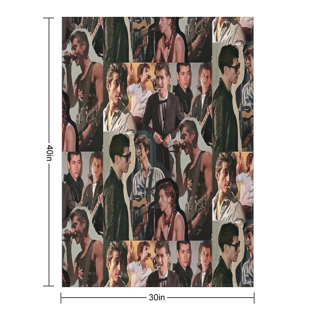 Alex Turner Arctic Monkeys Collage Gift-ready Throw Blanket