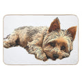Yorkie Dog Laying Down  High-Traffic Bath Mat
