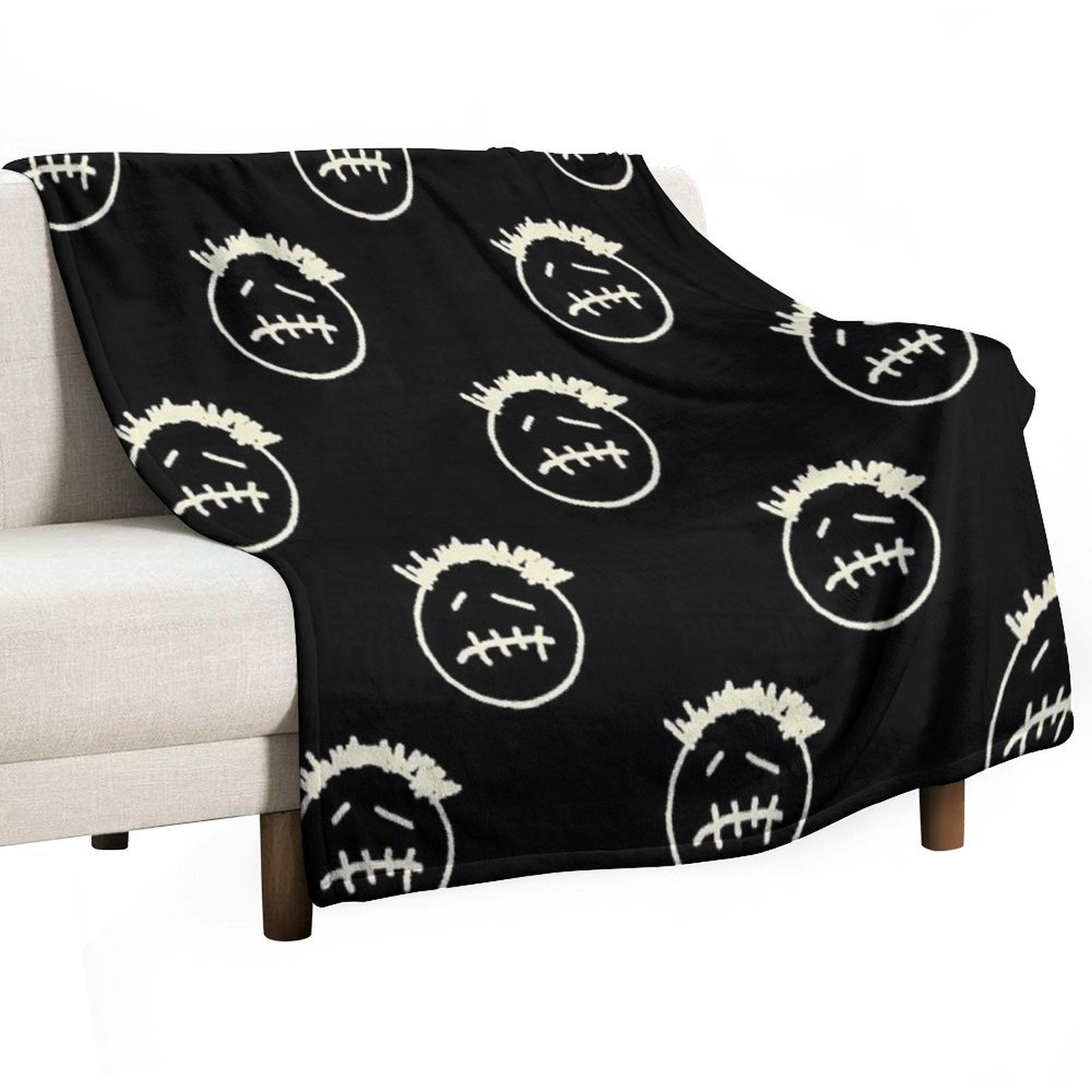 Cactus Jack Face Machine-washable Throw Blanket