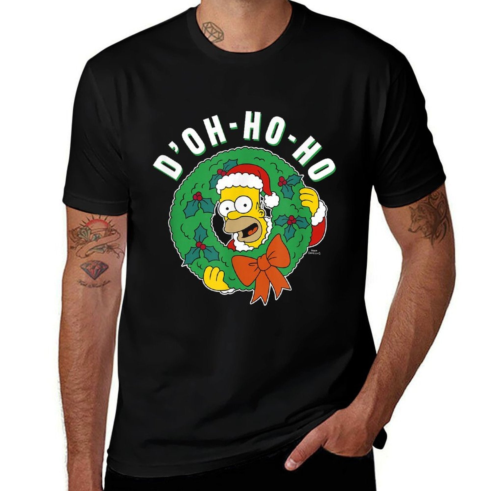 The Simpsons Christmas Homer DOh-Ho-Ho Alt  Versatile T-Shirt