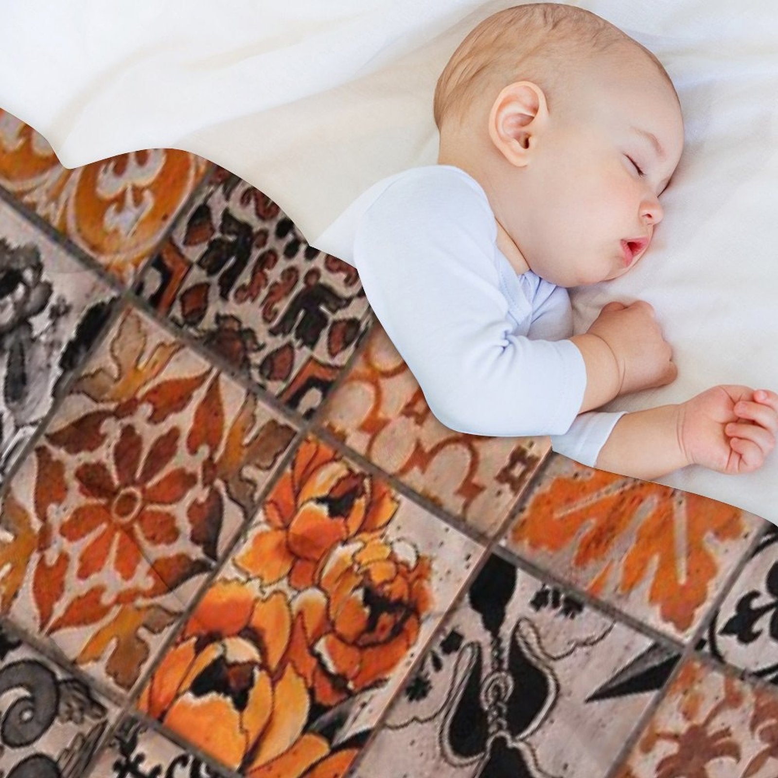 Traditional Tiles Quick-dry Throw Blanket