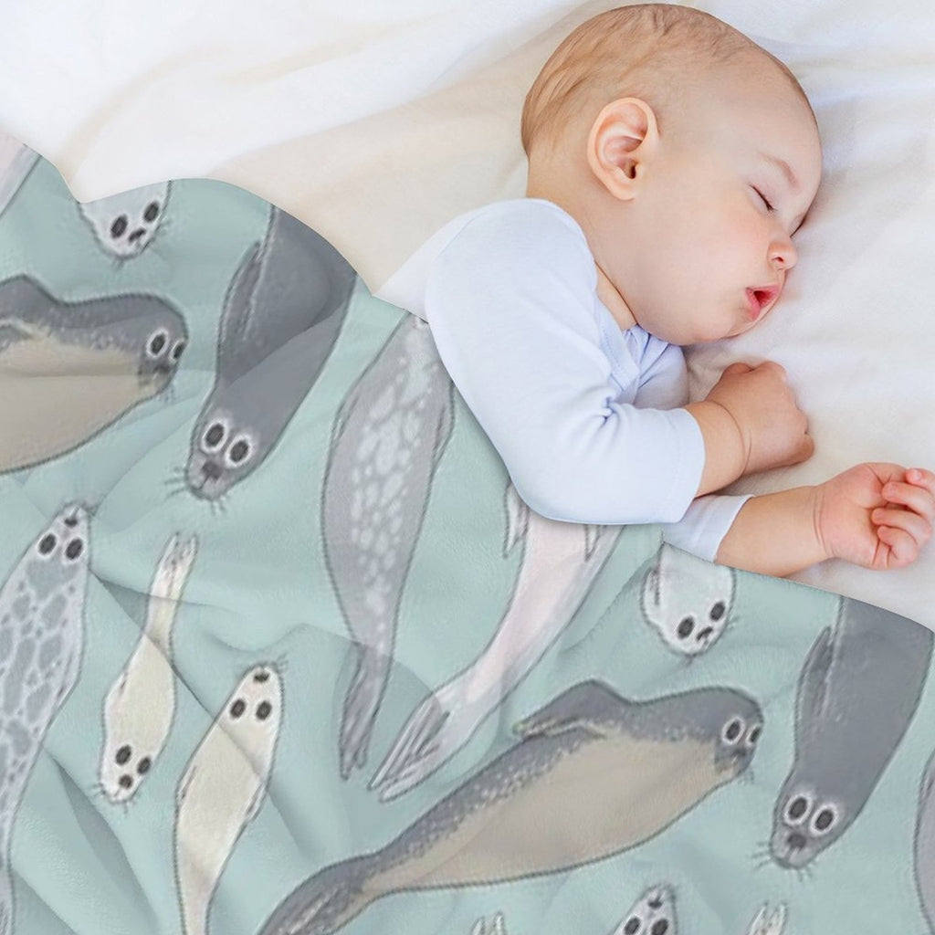 Seals Easy Care Throw Blanket