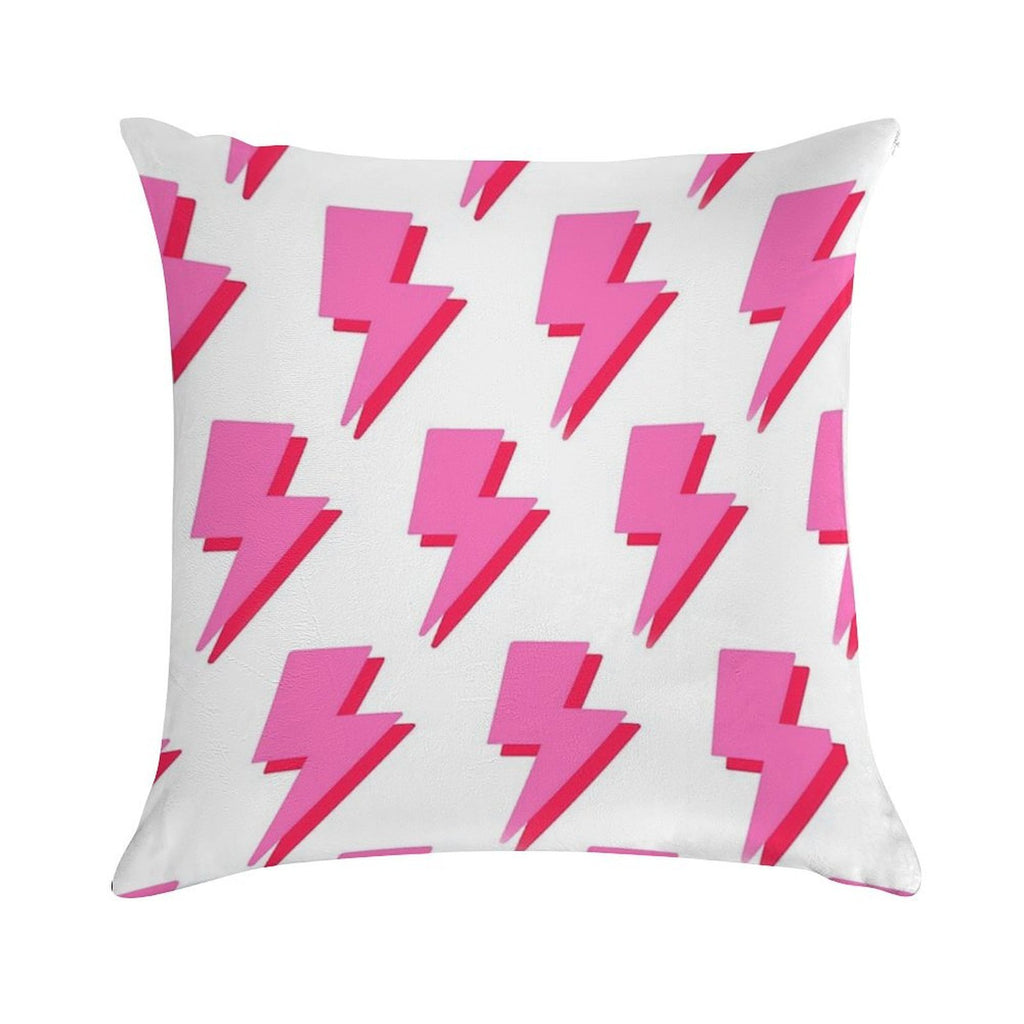 Preppy Lightning Bolts Soft Ultra-Soft Texture Throw Pillow