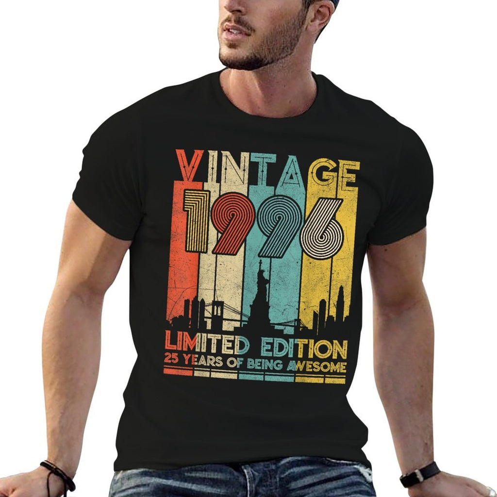 Vintage Made in 1996 - 25th Birthday 25 Years Old Gift  Cotton T-Shirt
