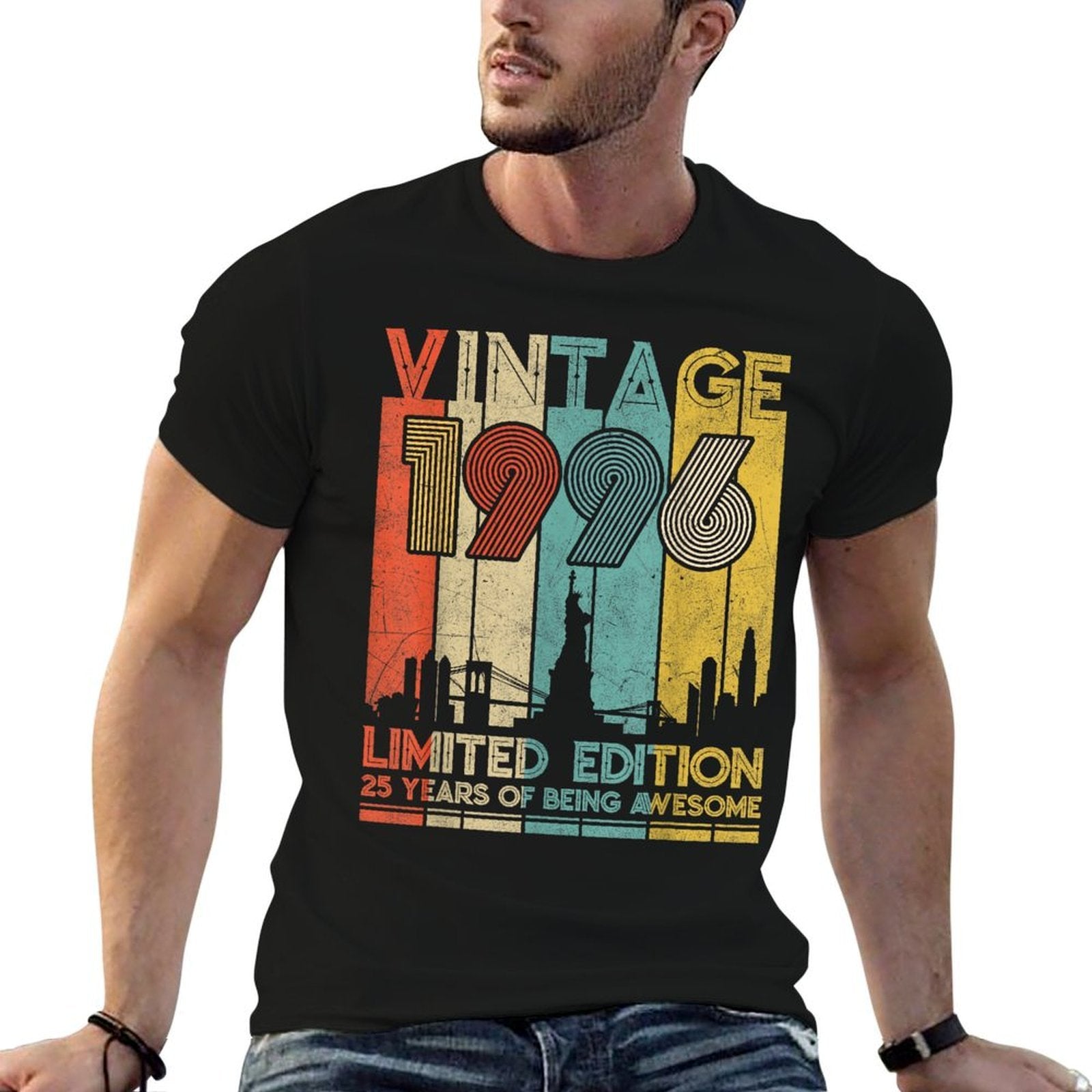 Vintage Made in 1996 - 25th Birthday 25 Years Old Gift  Cotton T-Shirt