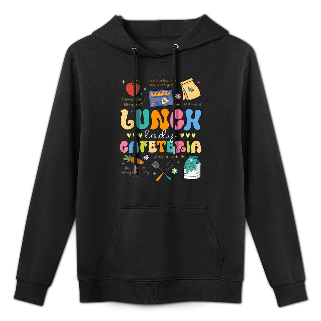 Lunch Lady Cafeteria Back To School First Day Of School Cotton-Polyester Blend Hoodie