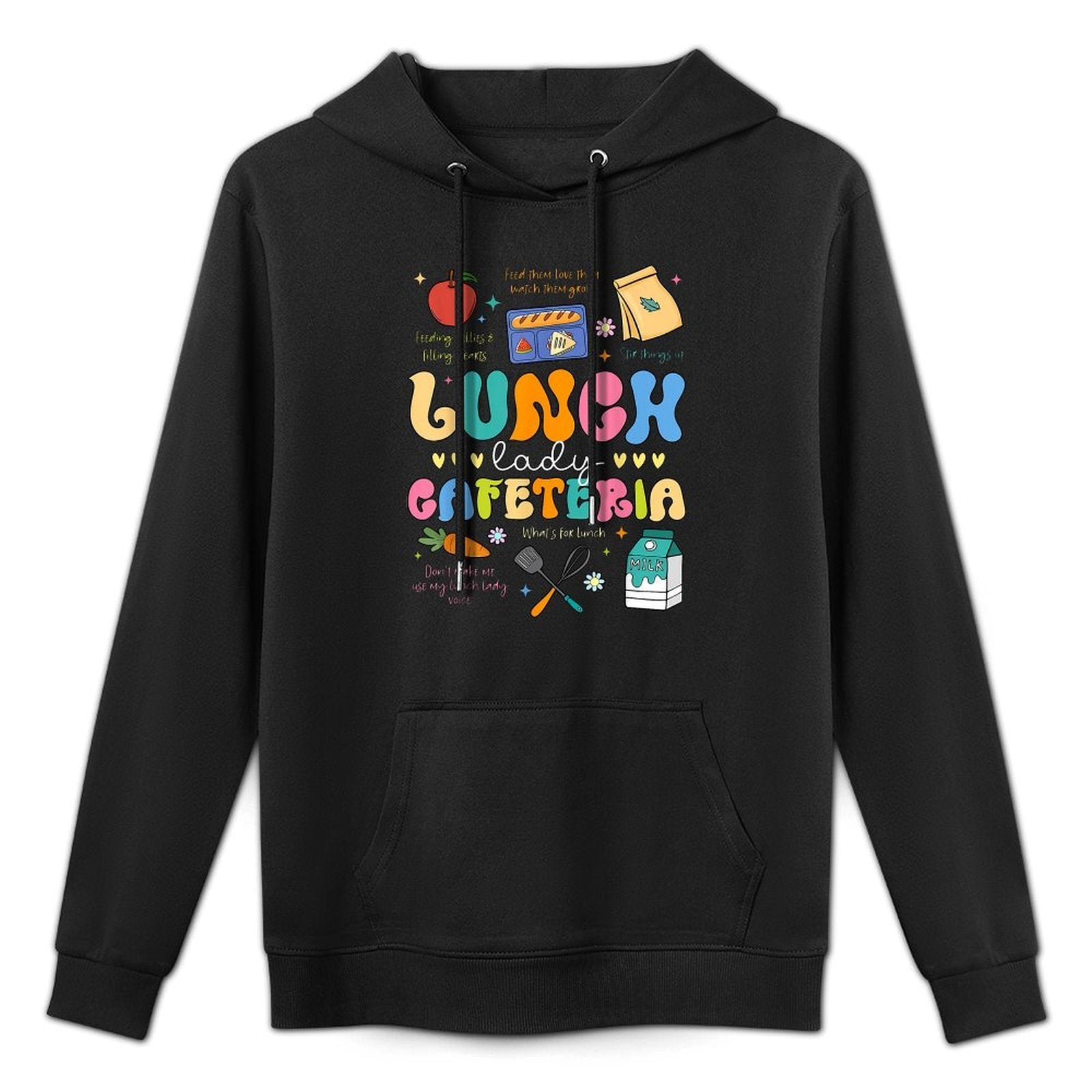 Lunch Lady Cafeteria Back To School First Day Of School Cotton-Polyester Blend Hoodie