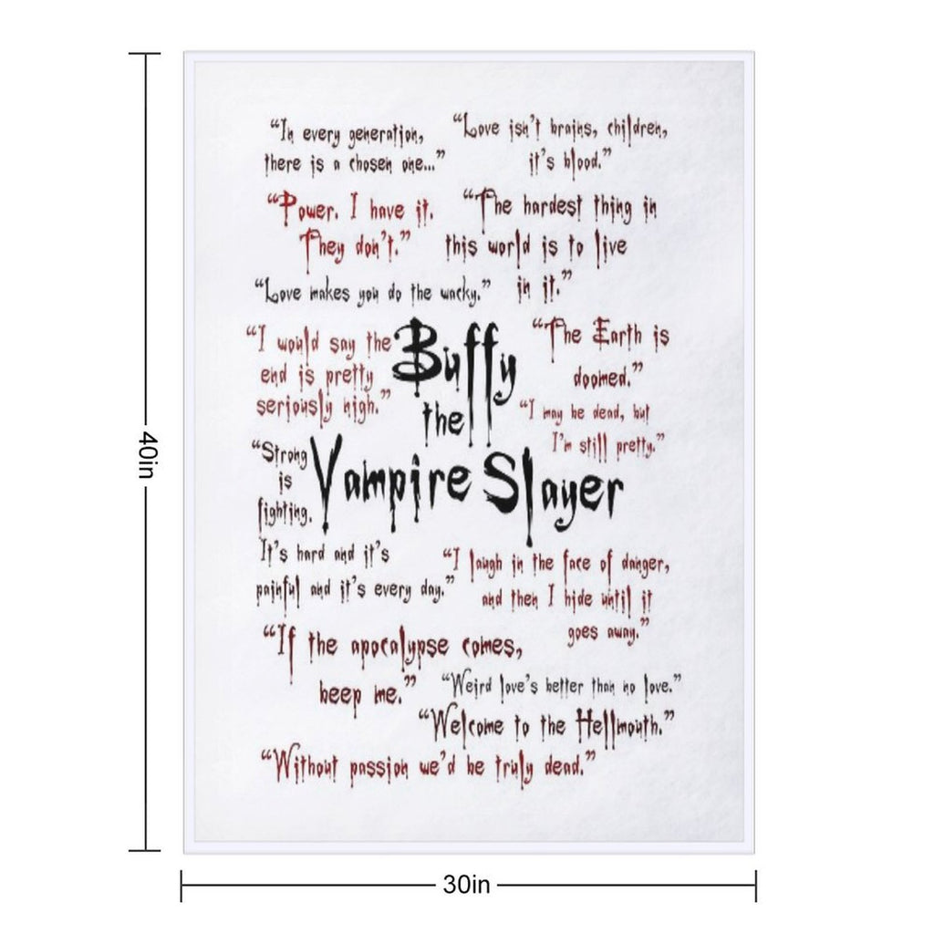 Buffy The Vampire Slayer Quotes Eco-conscious Throw Blanket