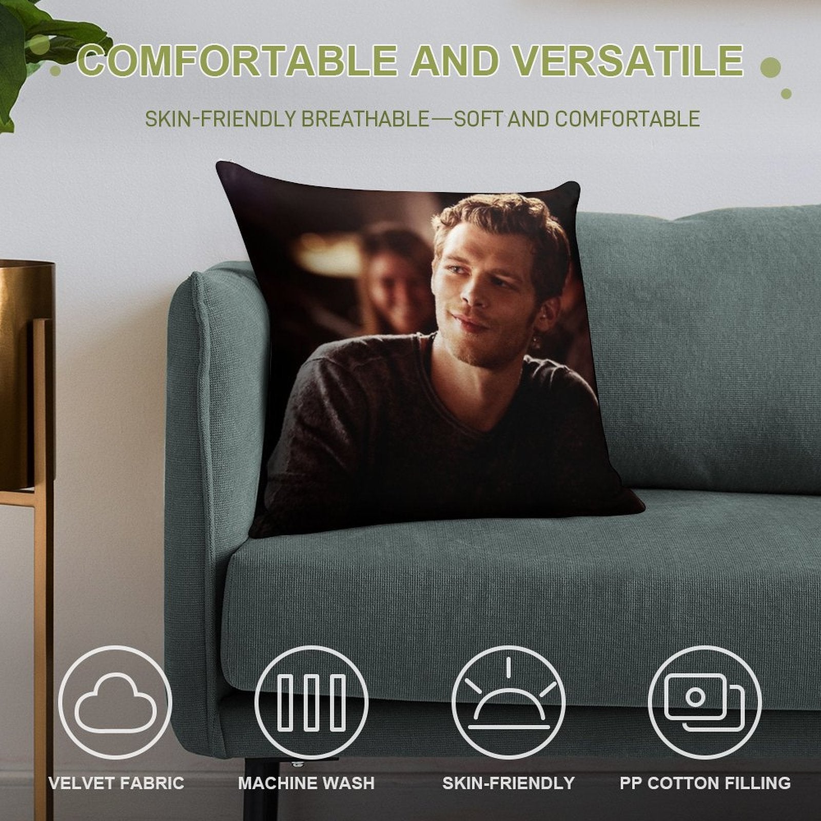 Klaus Mikaelson Soft High-Density Material Throw Pillow