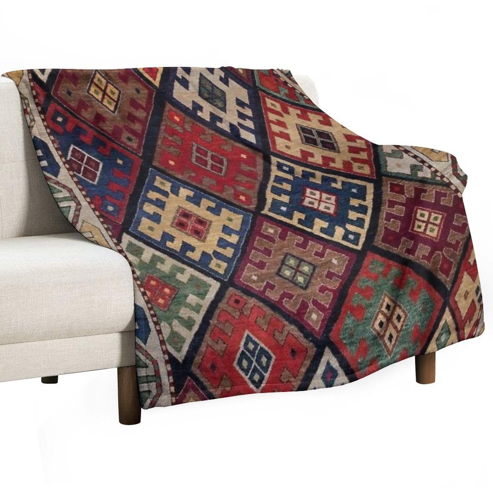 Ethnic Oriental Pattern Multi-functional Throw Blanket