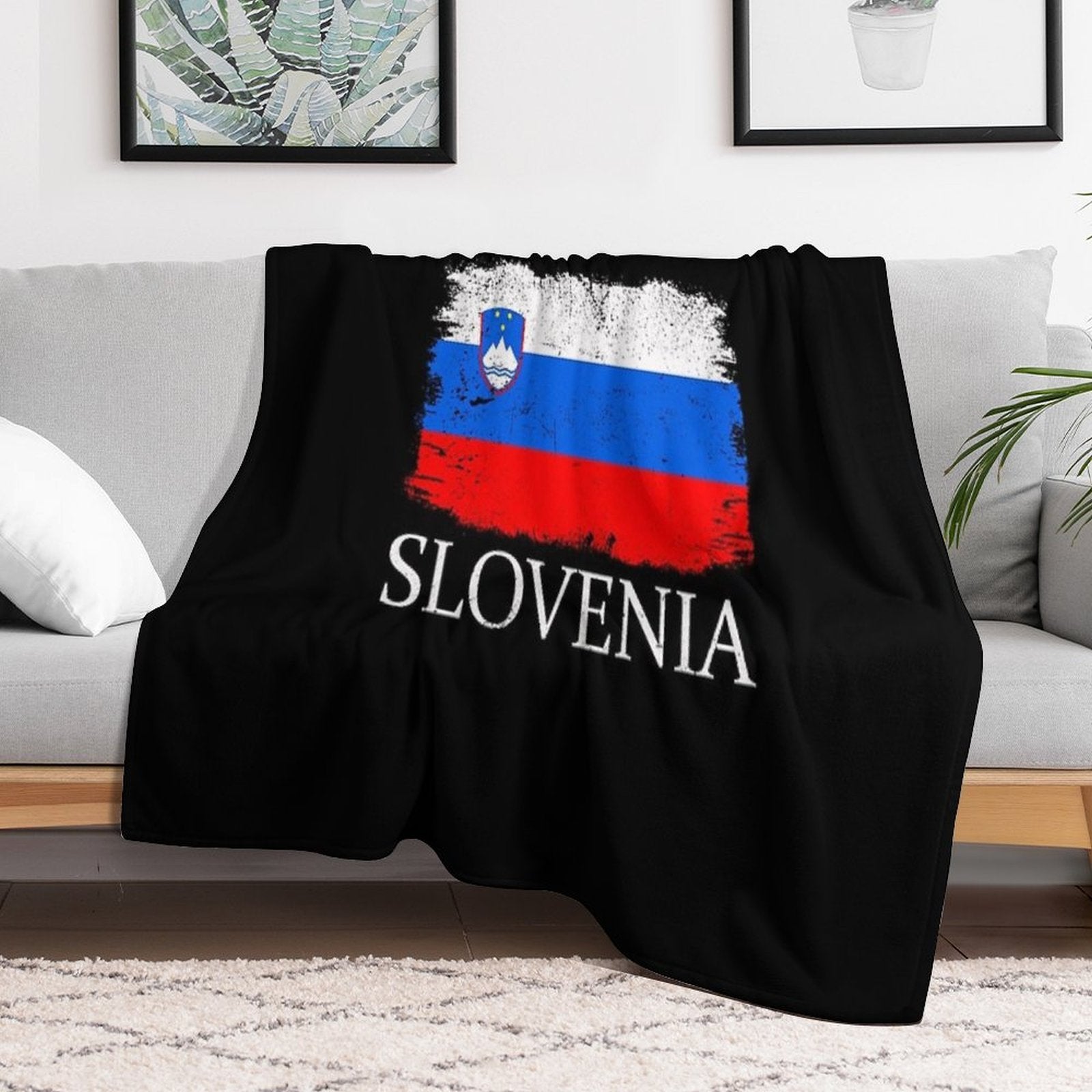 Slovenia Country Flag Slovenia Tourist Slovenia Country Team Lightweight Throw Blanket
